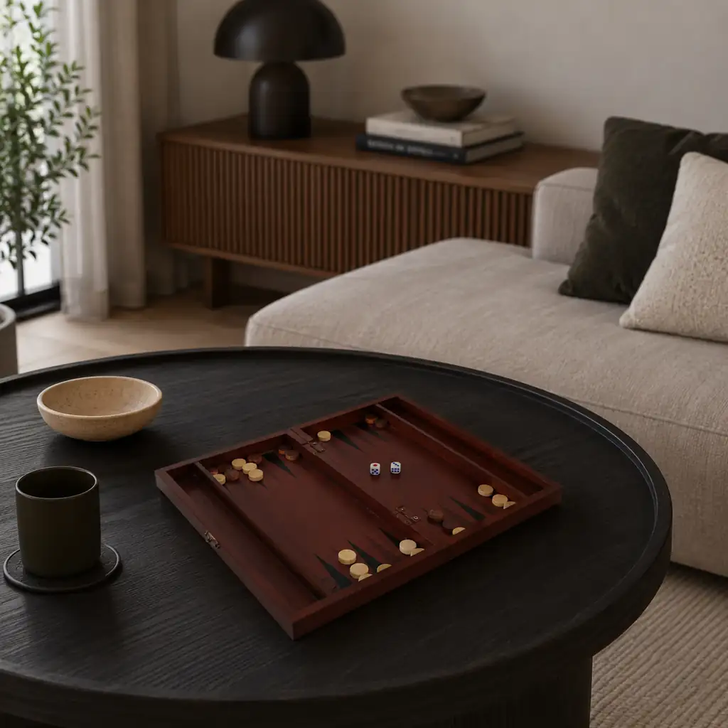 Mini Backgammon Table handmade by NUA Creations